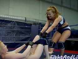 Wrestling lezzie gets ass fingered deeply
