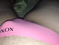 Extremely tiny pathetic white micropenis/clit crossdresser wearing pink panties